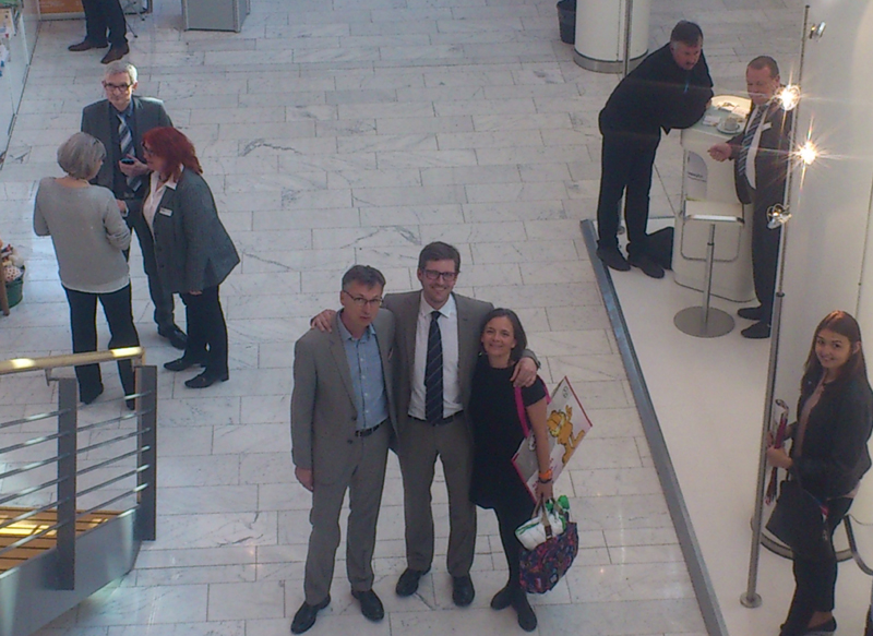 Veranstalter Dr. Martin Schäfer mit Referentin Dr. Antje Blättner und Berater Dr. Felix von Hardenberg
